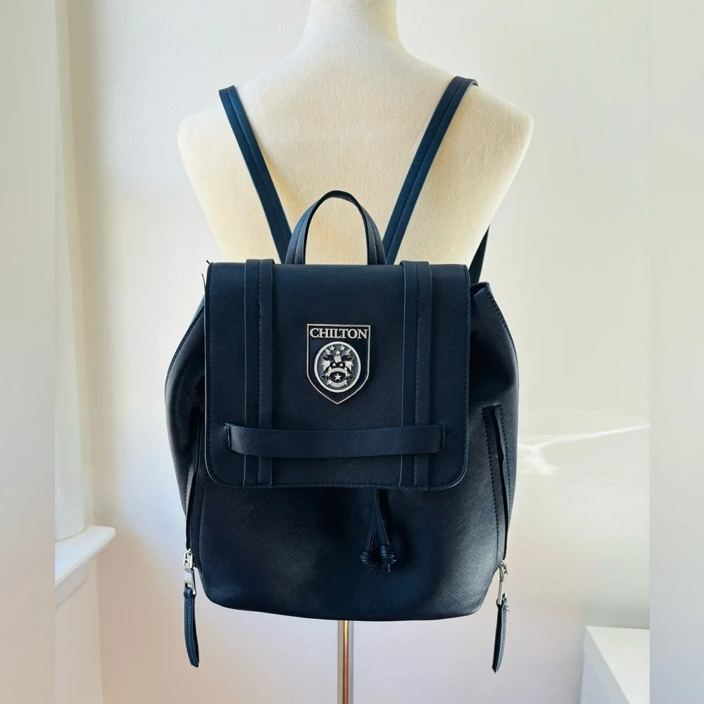 Gilmore Girls Rory’s Chilton Backpack Navy Blue Faux Leather Bag by Warner Bros - Picture 5 of 9